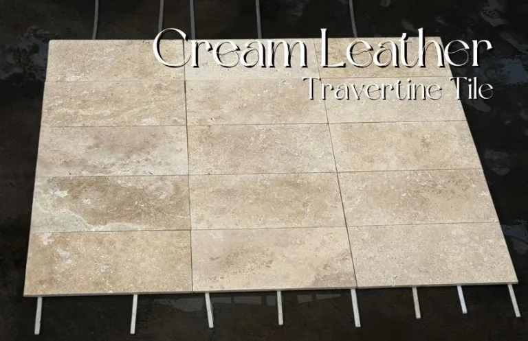 Cream Leather Travertine Tile