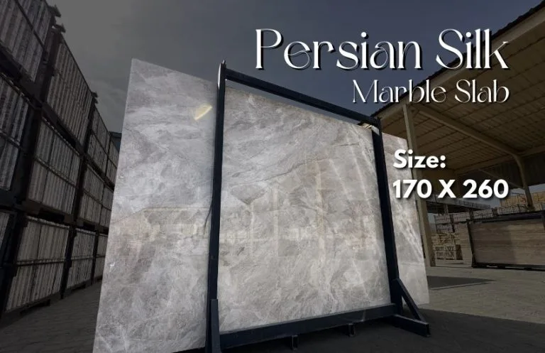 Premium Iranian marble with a silky gray tone and natural white veins, perfect for flooring, walls, and high-end design applications.